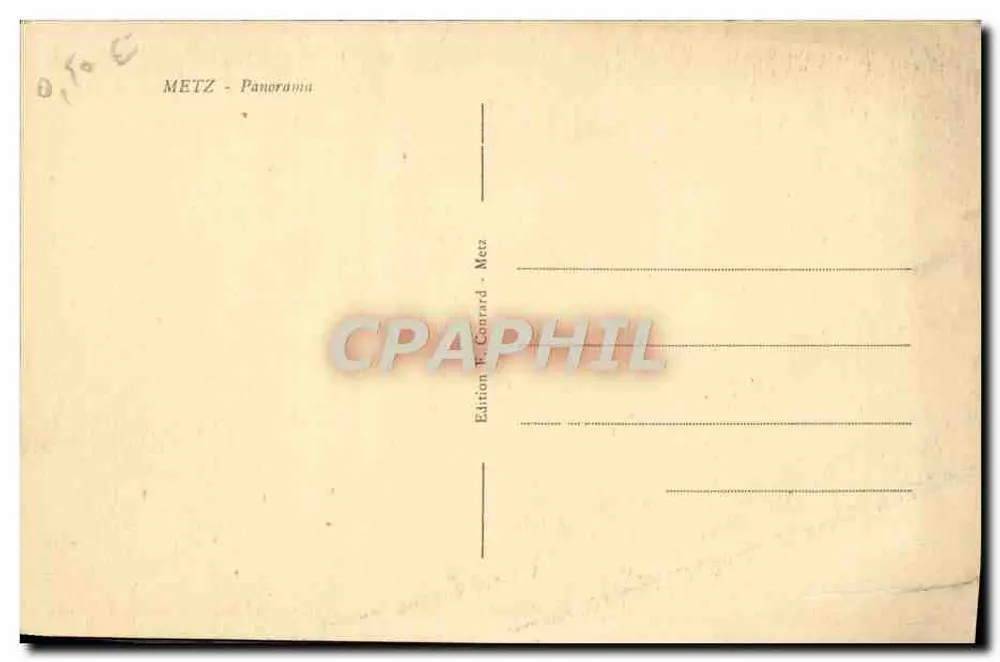 Metz — Panorama — Édition W. Connard - Metz - Verso