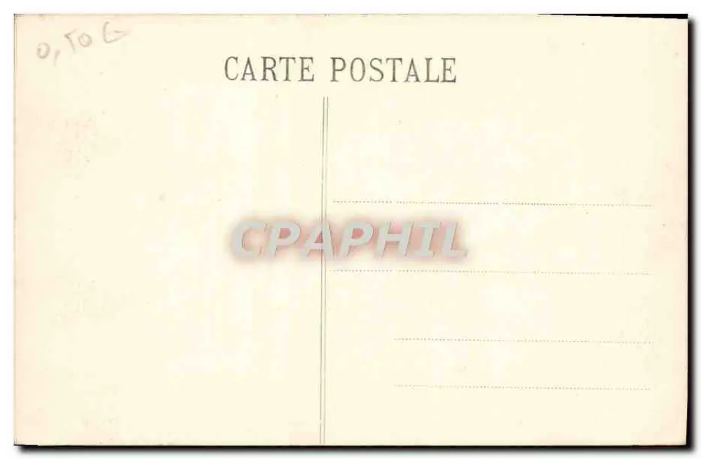 Mont Saint-Michel — Allgemeiner Blick auf den Deich bei Flut — Platinogravur L.L. Paris - Rückseite