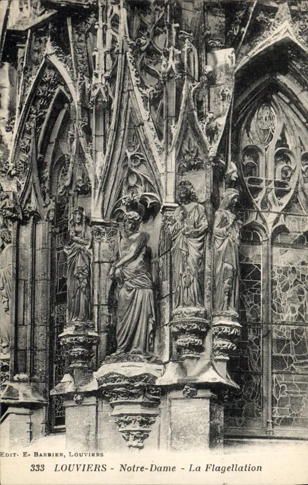Louvières - Notre-Dame - A Flagelação — Édit. E. Barbier, n° 333 - Frente