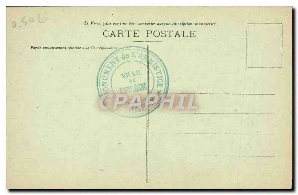 Foresta di Compiègne - Clairière de la Victoire — Editore Bourson, Compiègne - Verso