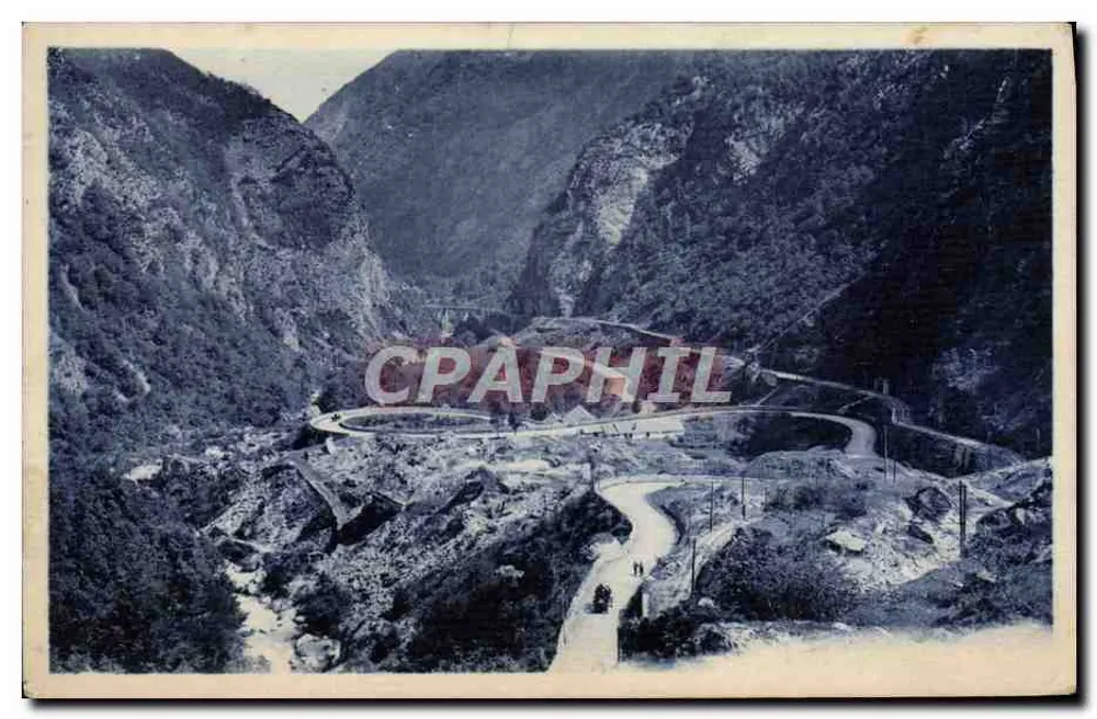 Rodovia de Cauterets a Pierrefitte — O Limagon — Bloc frères, Editor Bordeaux - Frente