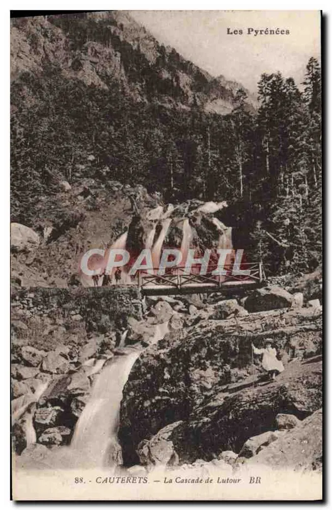 Cauterets — A Cascata de Lutour — Os Pirineus - Frente