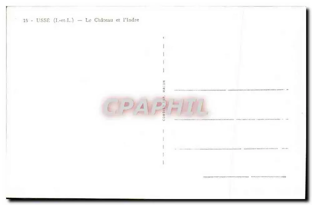 Usse (Indre) — O Castelo e o Rio Indre — Combier & Daaton - Verso
