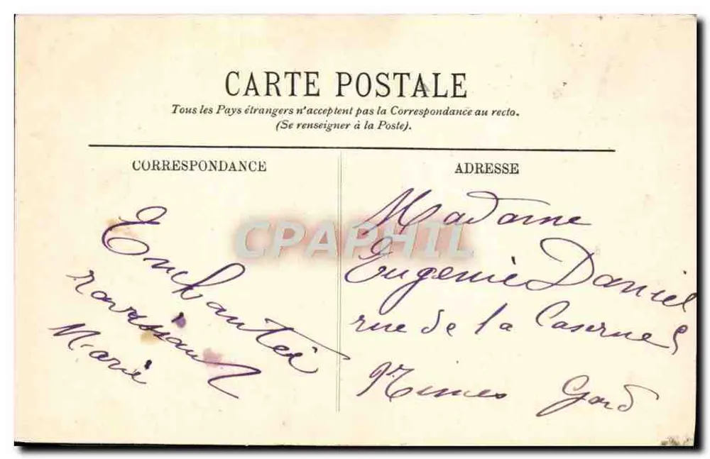 Environs de Cauterets — O Ponte da Espanha — LL. — N° 105 - Verso