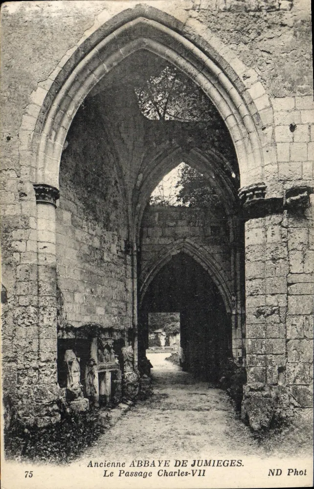 Alte Abtei von Jumieges — Passage Charles-VII — ND Phot - Vorderseite