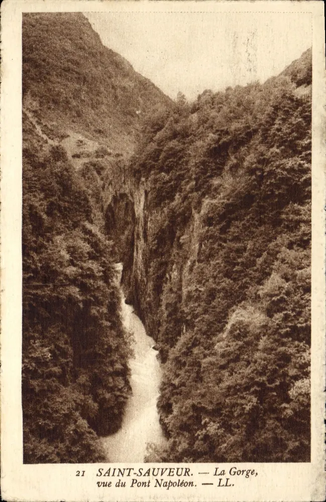 Saint-Sauveur — Die Schlucht, Aussicht von der Napoleonbrücke — LL. — n°21 - Vorderseite