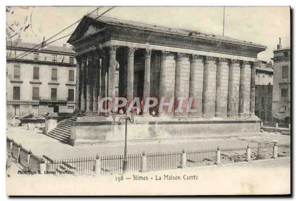 Nîmes - A Maison Carrée — Editor E. Lacour-Marchille, n°190 - Frente