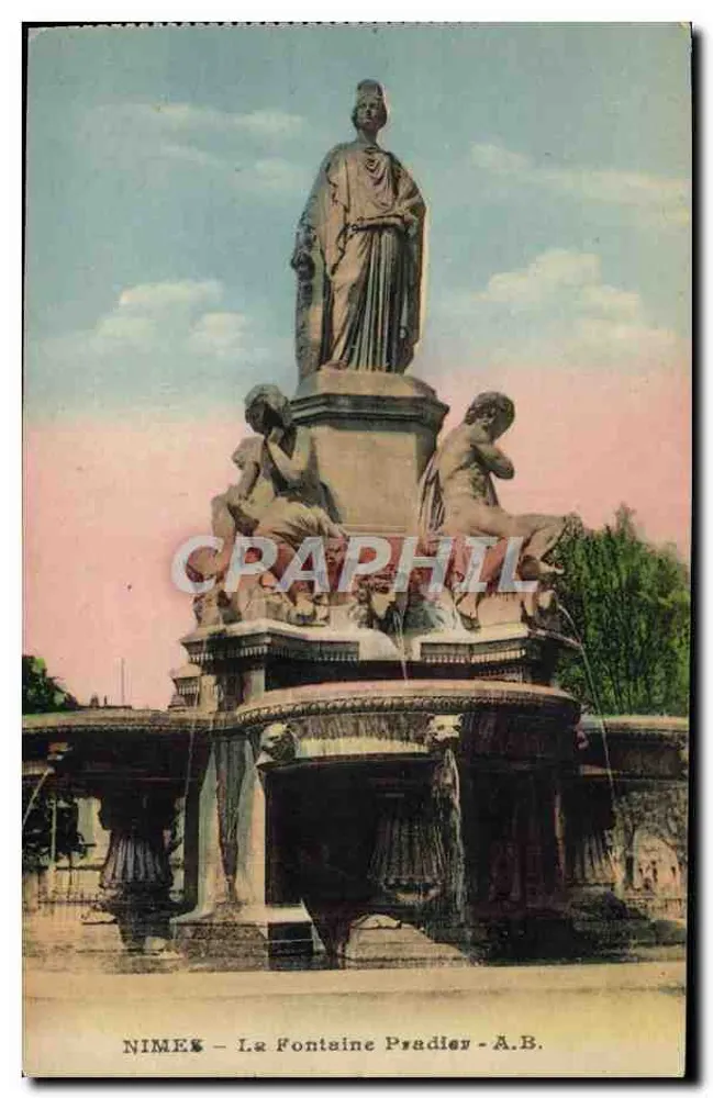 Nîmes - A Fonte Pradier - A.B. - Frente