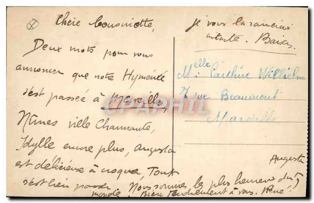 Nîmes - A Fonte Pradier - A.B. - Verso
