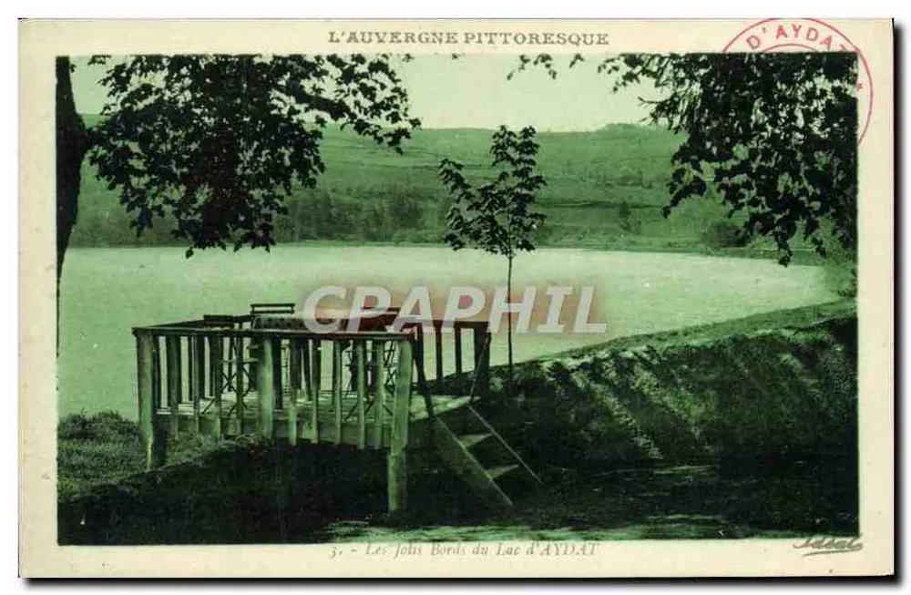 Die schöne Ufer des Sees Aydat — L'Auvergne Pittoresque — Verlag Idéal, n°3 - Vorderseite