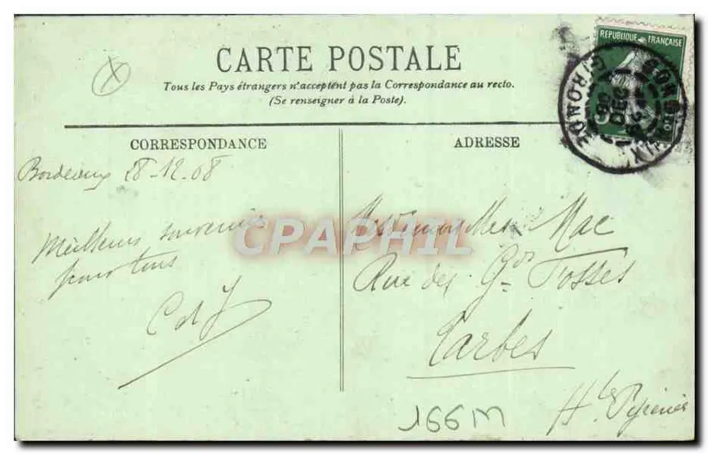 Bordeaux — A Catedral — Editor LL, n° 142 - Verso