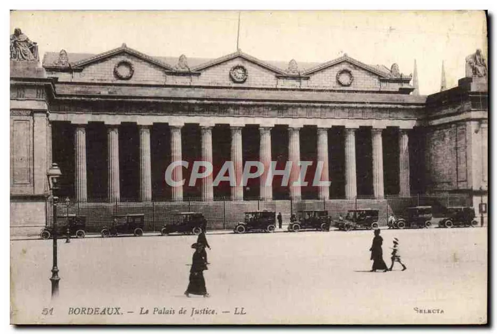 Bordeaux — O Palácio de Justiça — Selecta, n° 54 - Frente