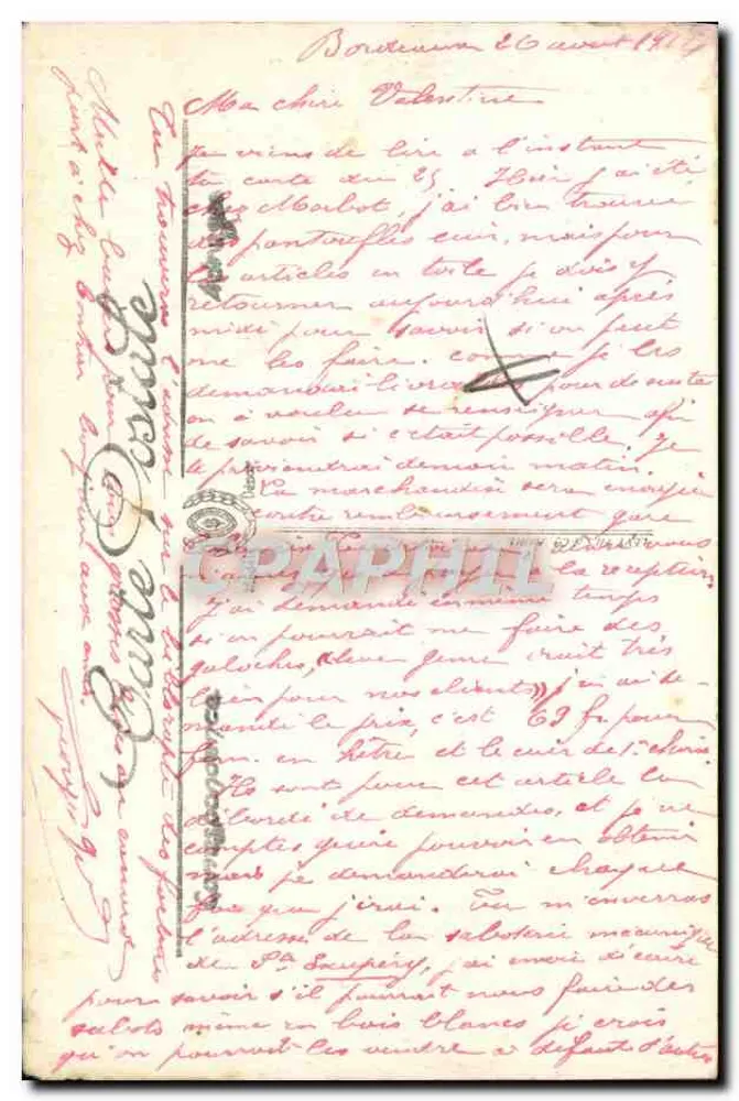 Bordeaux — O Palácio de Justiça — Selecta, n° 54 - Verso