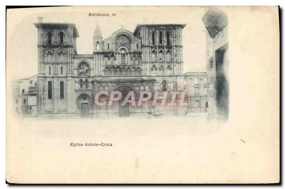 Bordeaux, a igreja Sainte-Croix — vista da fachada — editor não visível - Frente