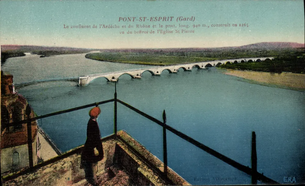 Brücke von St. Esprit (Gard) — Mündung der Ardèche und Rhône, Brücke Saint-Pierre — Edition Villacampa - Vorderseite