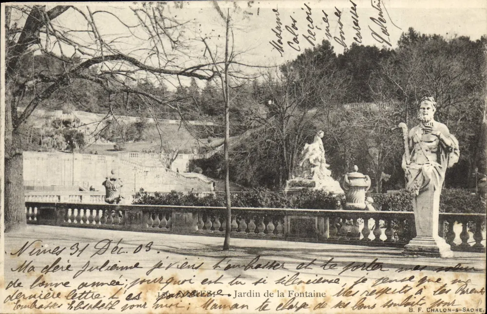 Garten der Fontaine — Nîmes — B. F. CHALON-S-SAÔNE - Vorderseite