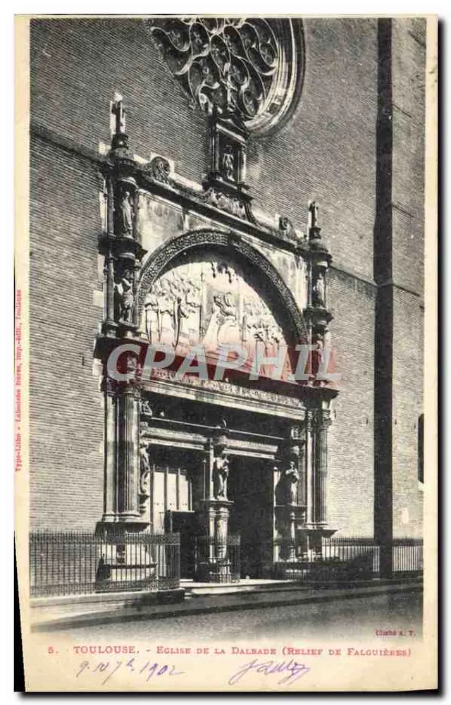 Toulouse - Kirche Dalbade (Relief von Falguières) — Verlag Toulouse, Rives, Nr. 5 - Vorderseite