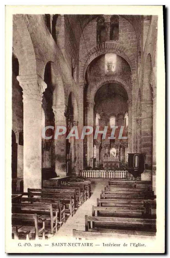 Saint-Nectaire — Interior da Igreja — G. d'O. 509 - Frente