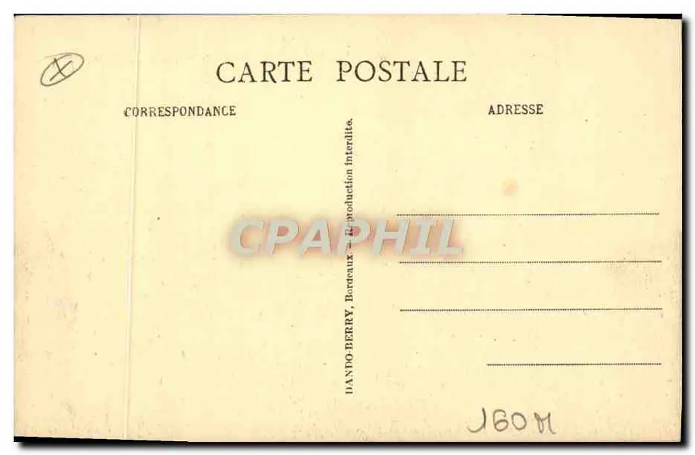 Bordeaux — Esplanada dos Quinconces — D.B. n°124 - Verso