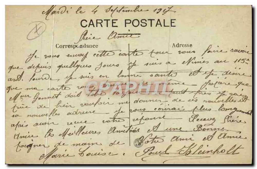 Nîmes — Der Fontaine-Kanal — A. R. n°72 - Rückseite