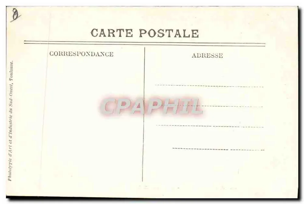 Toulouse — Innenansicht der Kathedrale Saint-Etienne — Phototypie d'Art et d'Industrie du Sud-Ouest - Rückseite