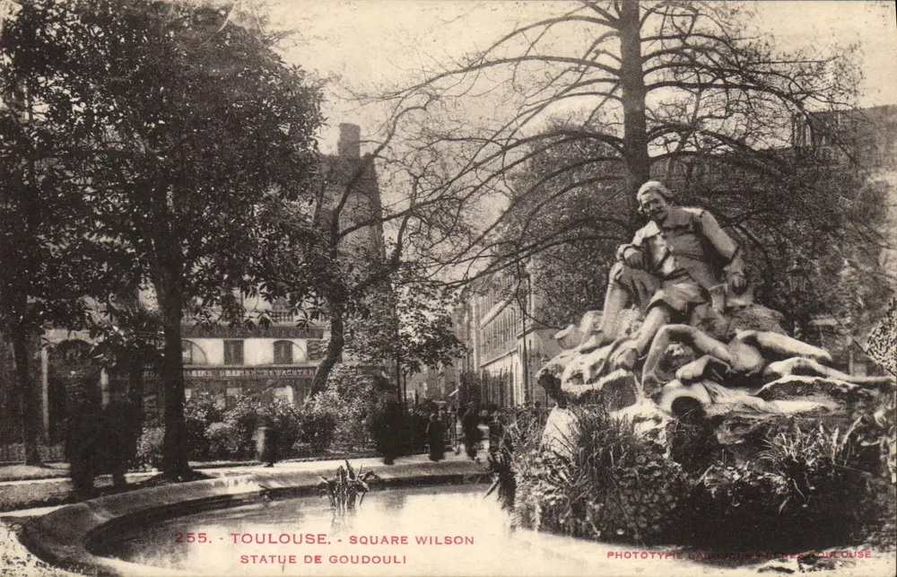 Toulouse - Platz Wilson - Statue von Goudouli - Vorderseite
