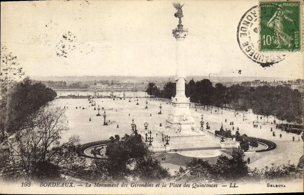 Bordeaux — Der Monument der Girondins und Place des Quinconces — LL. SELECTA - Vorderseite