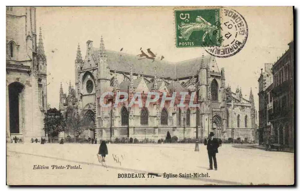 Bordeaux 17 — Igreja de São Miguel — Edição Photo-Postal - Frente
