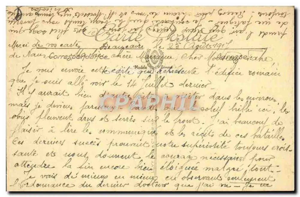 NÎMES — O Pont du Gard — Ed. Thibaut 'Eclair' n°97 - Verso
