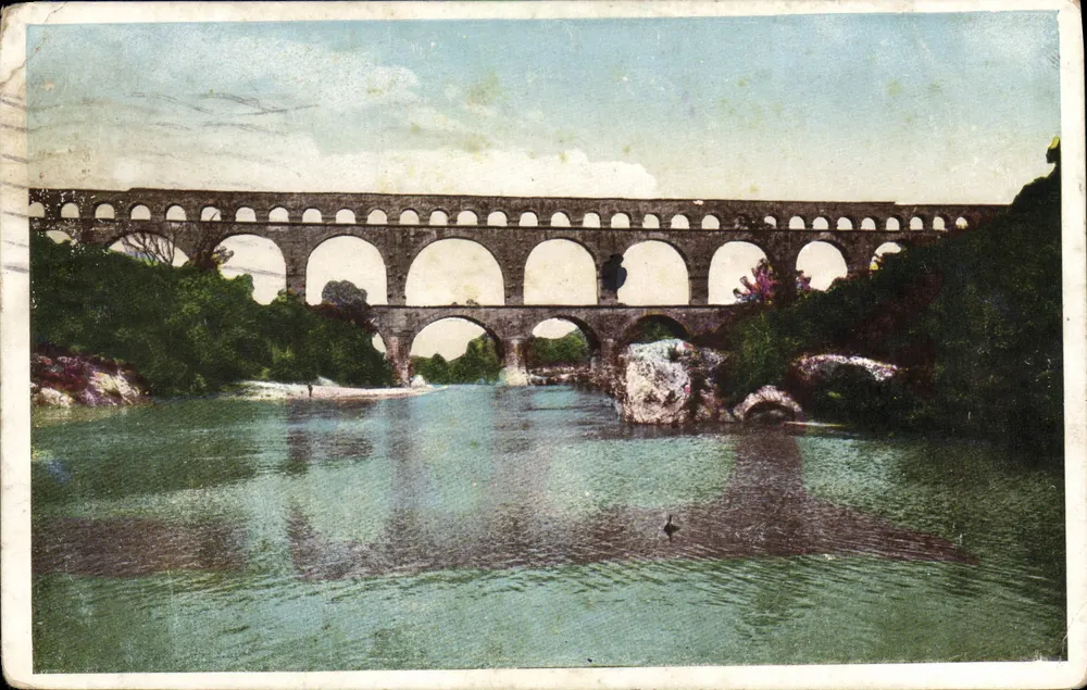 O Ponte do Gard — Nîmes (Gard) — editor Combles & Macon - Frente