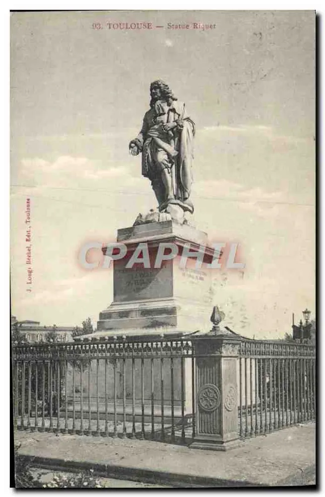 Toulouse — Estátua de Riquet — J. Longi, Toulouse, n°93 - Frente