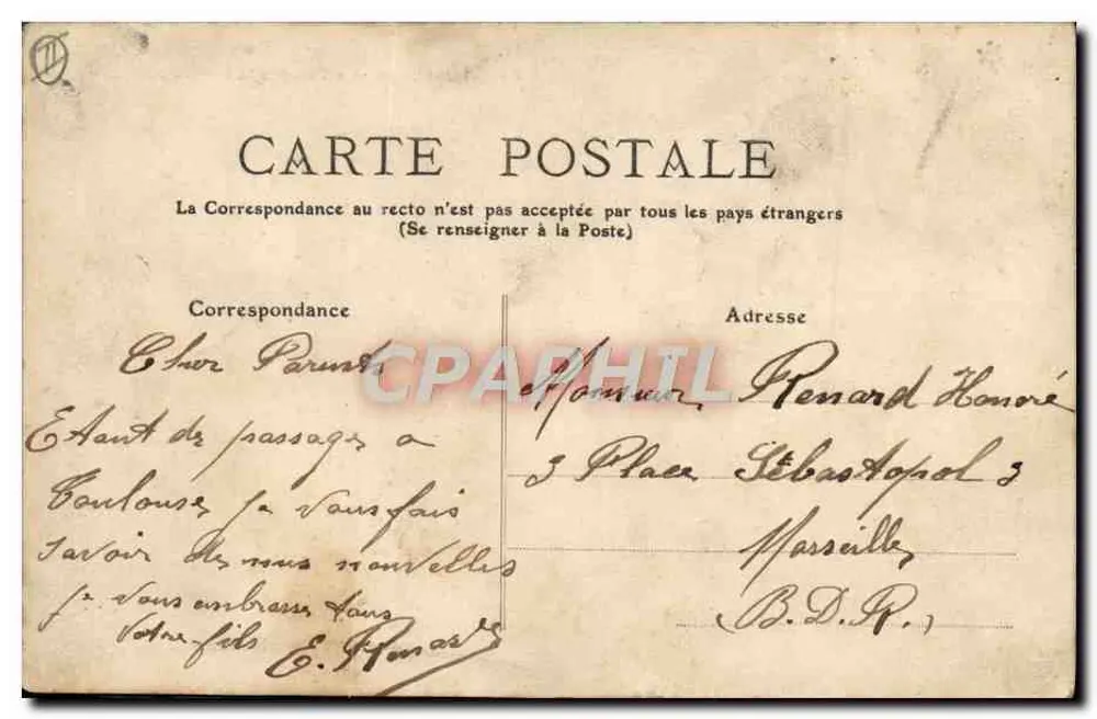 Toulouse - Die Garonne und die Hängebrücke — unbekannter Verlag, Nr. 36 - Rückseite