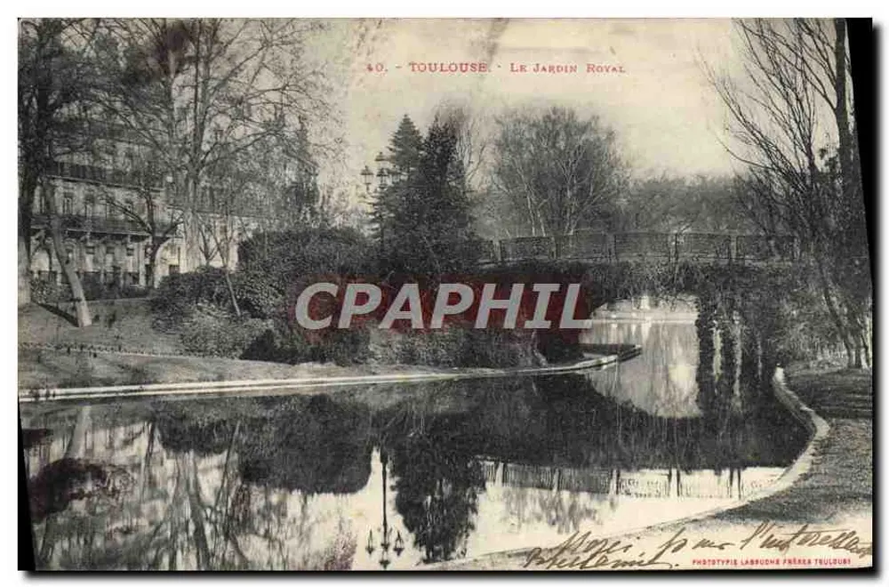 Toulouse - O Jardim Real — Fototipia Labruyère Frères Toulouse, n°40 - Frente