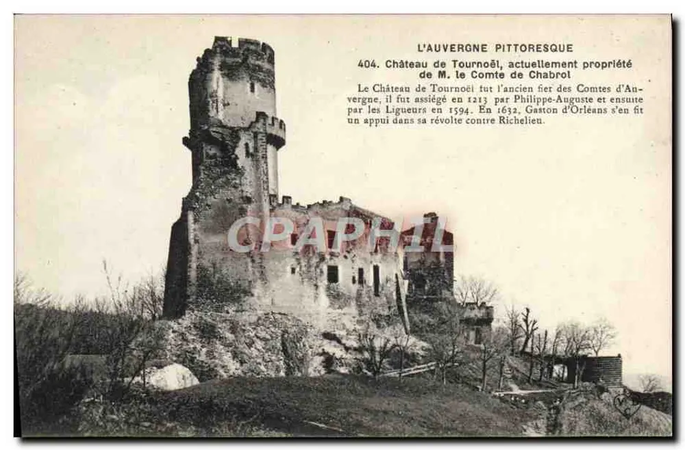 Schloss Tournœil — pittoreske Auvergne — unbekannter Verleger, Nr. 404 - Vorderseite