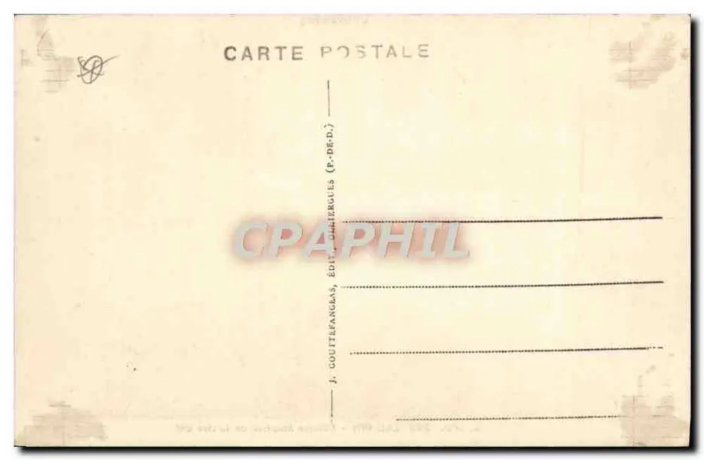 A Auvergne — Lago de Auvergne, falésia eruptiva da margem Leste — G. D'O. n°328, editor Payin - Verso