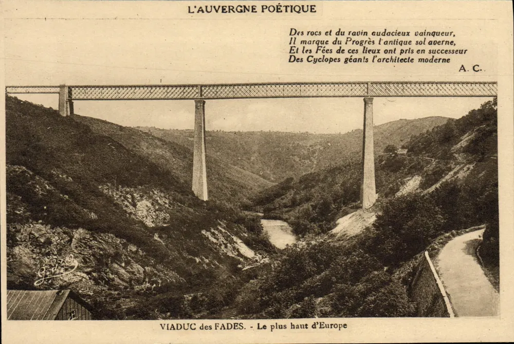 Viadukt der Fades — Der Höchste in Europa — Poetische Auvergne, Verlag A.C. - Vorderseite