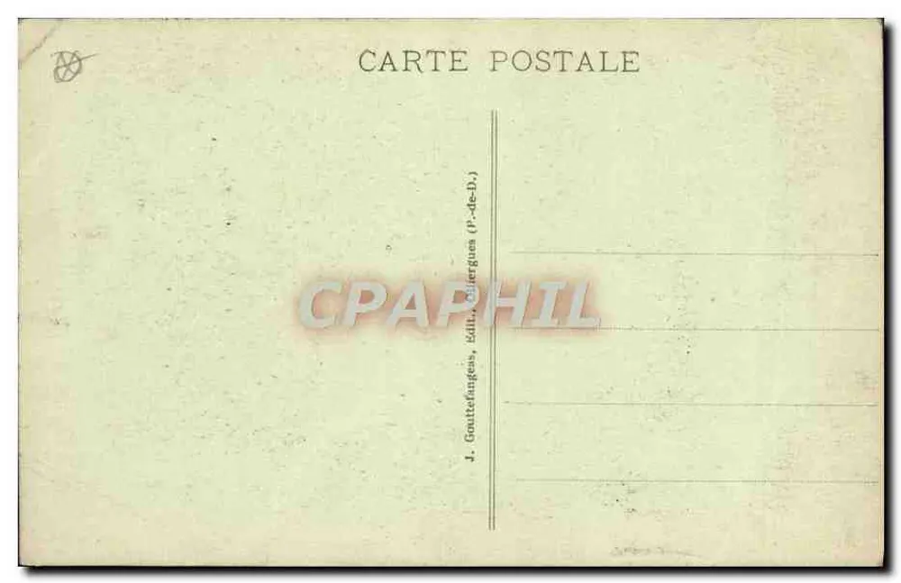 Royat - Le Paradis — château sur colline avec vignes en contrebas — éditeur Gouitefanges (P.-de-D.) - Rewers