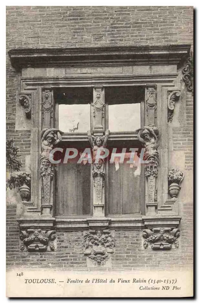 Toulouse — Fenster des Hôtels du Vieux Raisin (1540-1537) — Collections ND Photo - Vorderseite