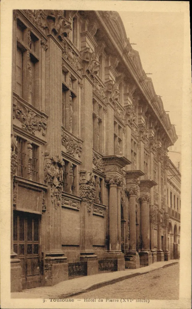 Toulouse — Hotel de Pierre (século XVI) — Editor Marquet, rua Taurard - Frente