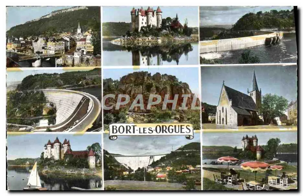 Bort-les-Orgues — vista panorâmica — L. Chatagnéau, 82 - Frente