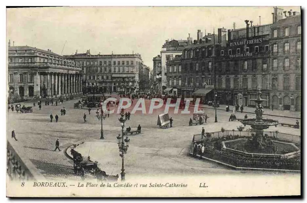 Bordeaux — La Place de la Comédie und rue Sainte-Catherine — LL. - Vorderseite
