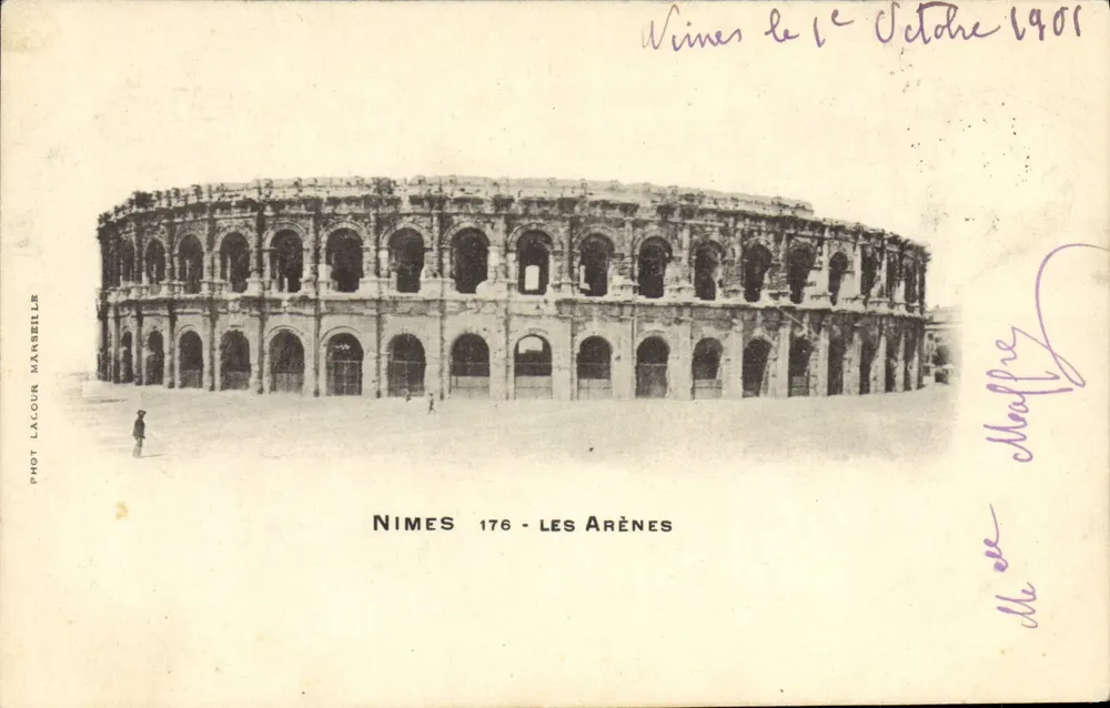 Nîmes - As Arenas — Fot. Lacour Marseille, n° 176 - Frente