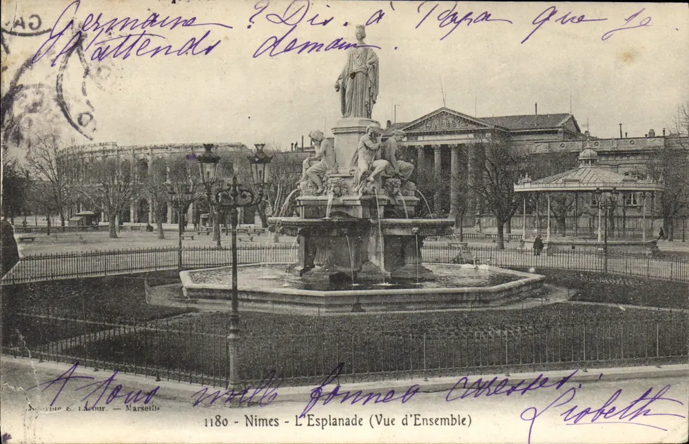 Nîmes - A Esplanada (Visão Geral) — Série 1180 — Editora: Suzanne E. Labour - Frente