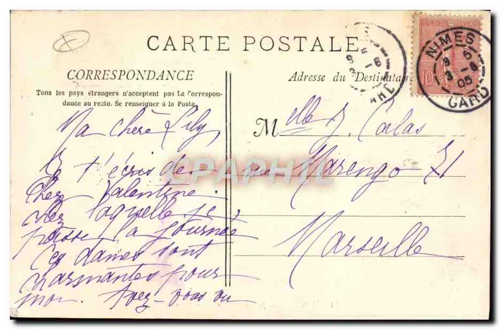 Nîmes - A Esplanada (Visão Geral) — Série 1180 — Editora: Suzanne E. Labour - Verso