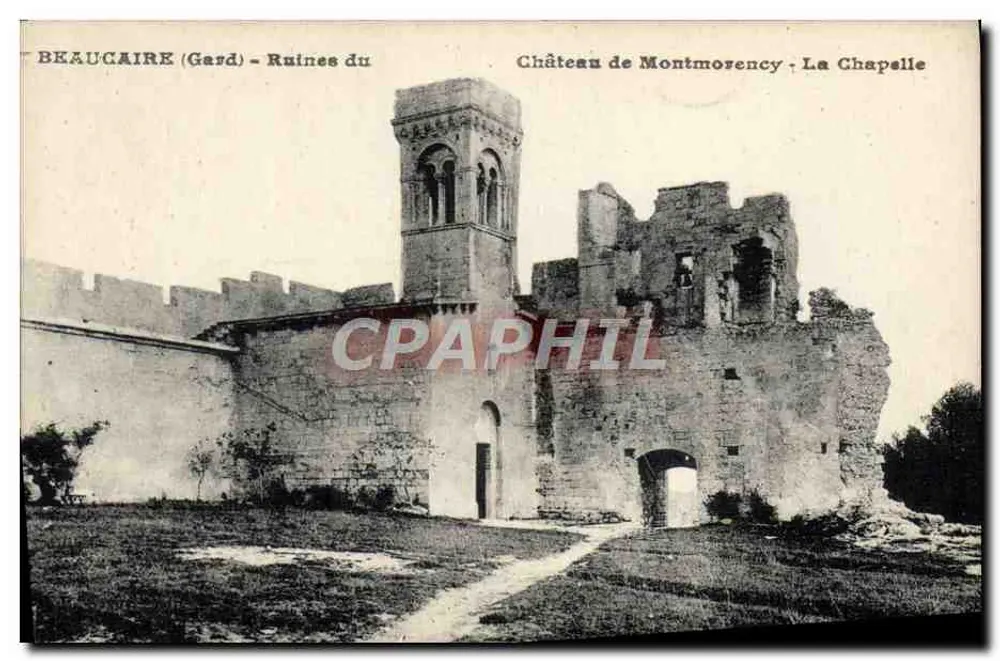 Beaucaire (Gard) — Ruinen des Schlosses Montmorency — Die Kapelle - Vorderseite