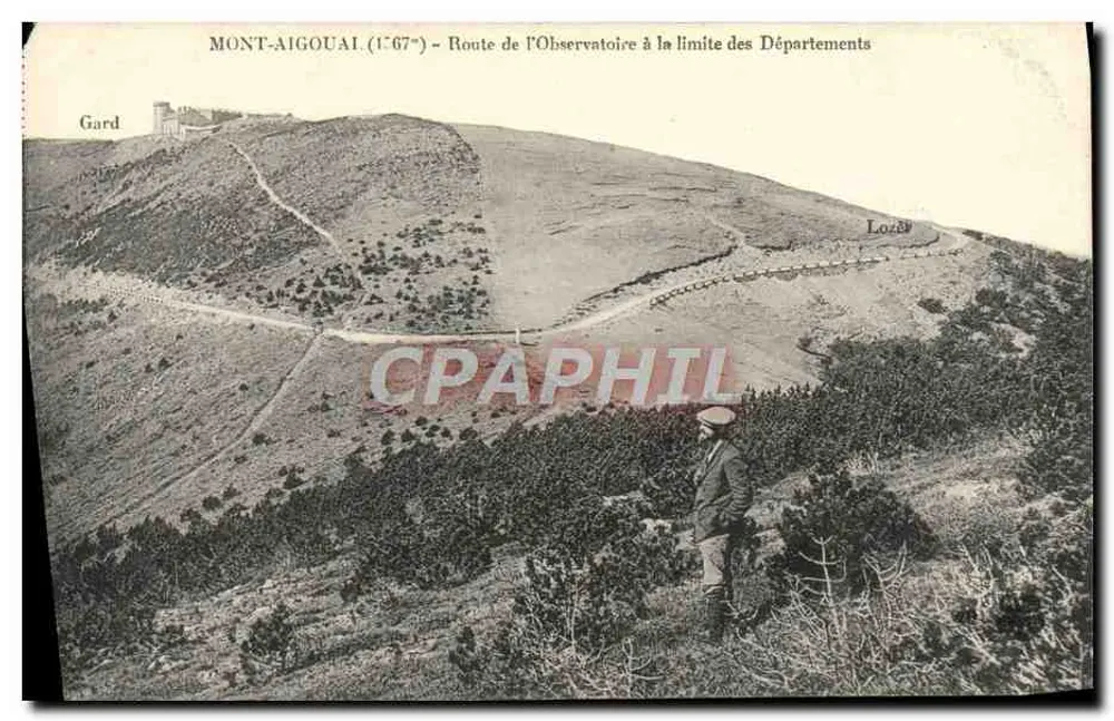 Mont-Aigoual (1567 m) — Straße vom Observatorium zur Grenze der Departements — Gard / Lozère - Vorderseite