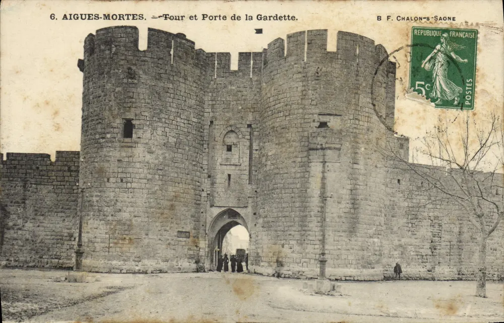 Aigues-Mortes — Turm und Tor der Gardette — B. F. Chalon-sur-Saône - Vorderseite