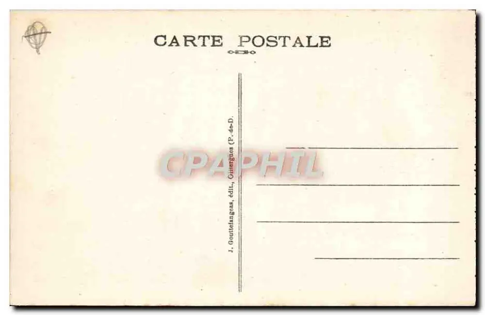 Thiers - Cascade du Creux-de-l'Enfer — G. D'O. Nr. 239 - Rückseite