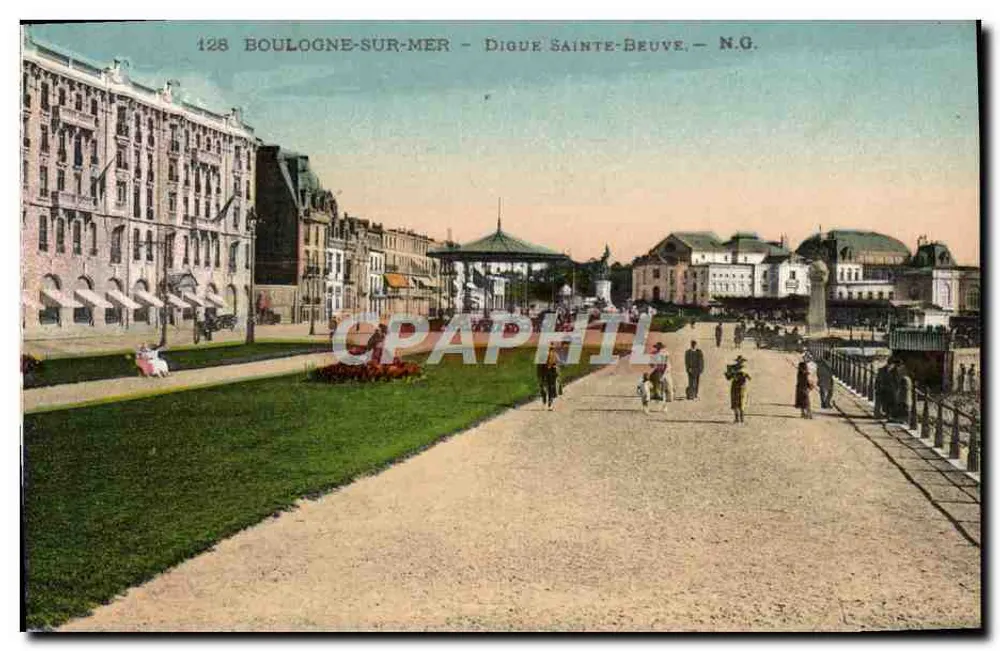 Boulogne-sur-Mer — Digue Sainte-Beuve — N.G. — N°128 - Frente