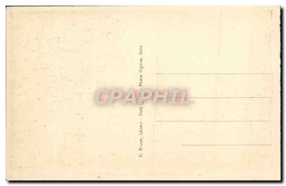 Dijon (Côte-d'Or) - Promenade Darcy — banc sous arbre, grille d'entrée en arrière-plan, éditeur E. Prozet, Dole - Verso